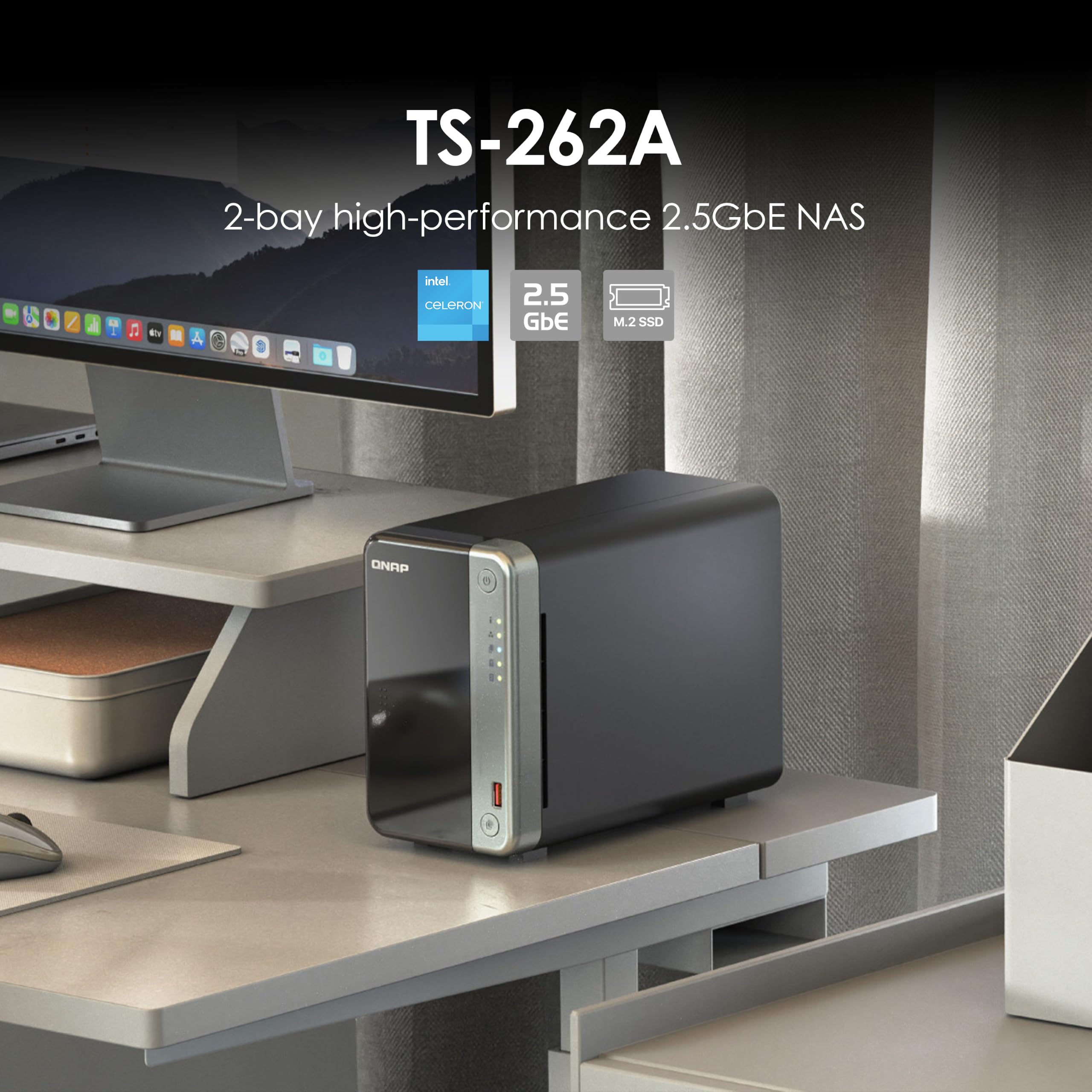 Amazon.co.jp: QNAP TS-262A-4G 2ベイデスクトップNAS。 | Intel